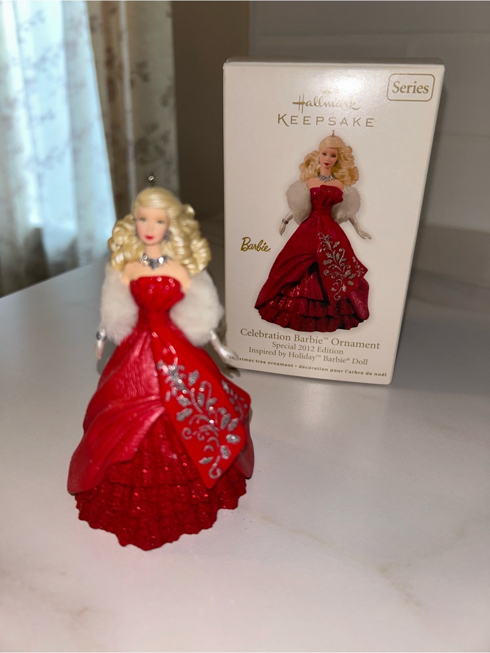 2012 Hallmark Keepsake Barbie Celebration Ornament with box